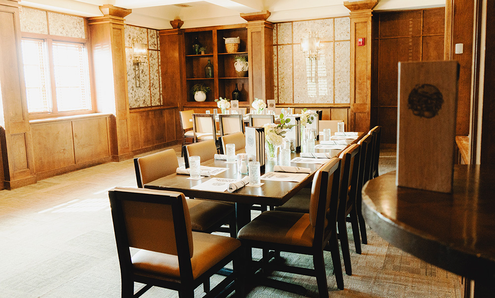 Rehearsal dinner private room rental at restaurant 
