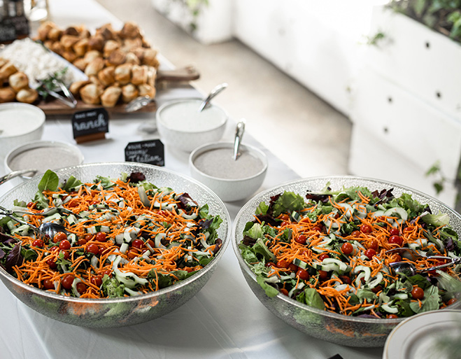 Farm to table catering with outdoor event venue for retirement parties